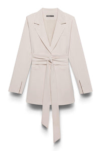 Carolina Tie Waist Blazer - Fog