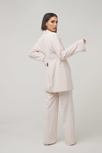 Carolina Tie Waist Blazer - Fog