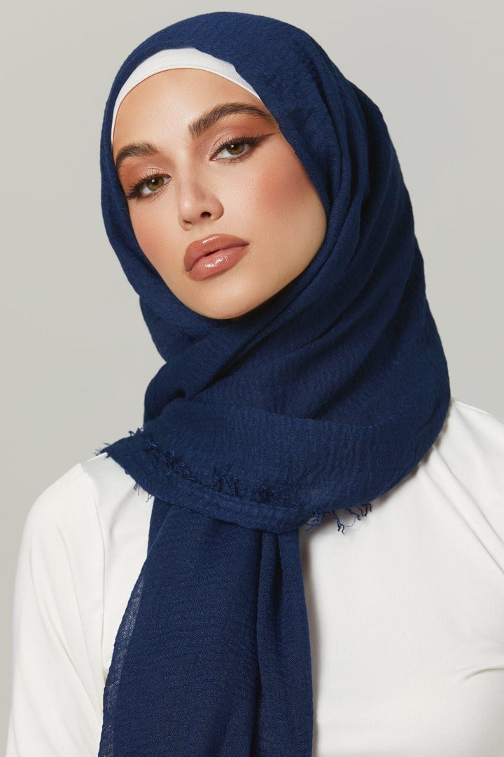 Everyday Cotton Crinkle Hijab- Believe – Zahraa The Label