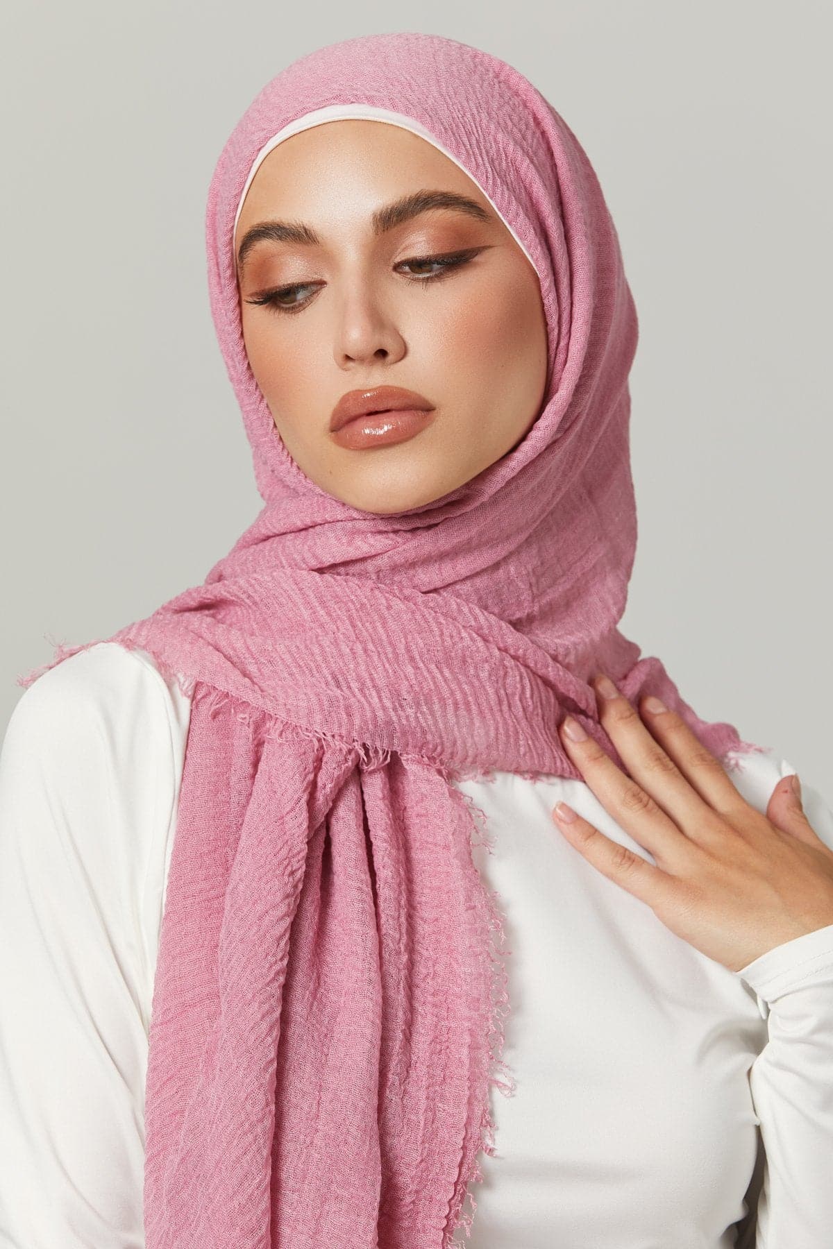 Everyday Cotton Crinkle Hijab- Bloom - Zahraa The Label