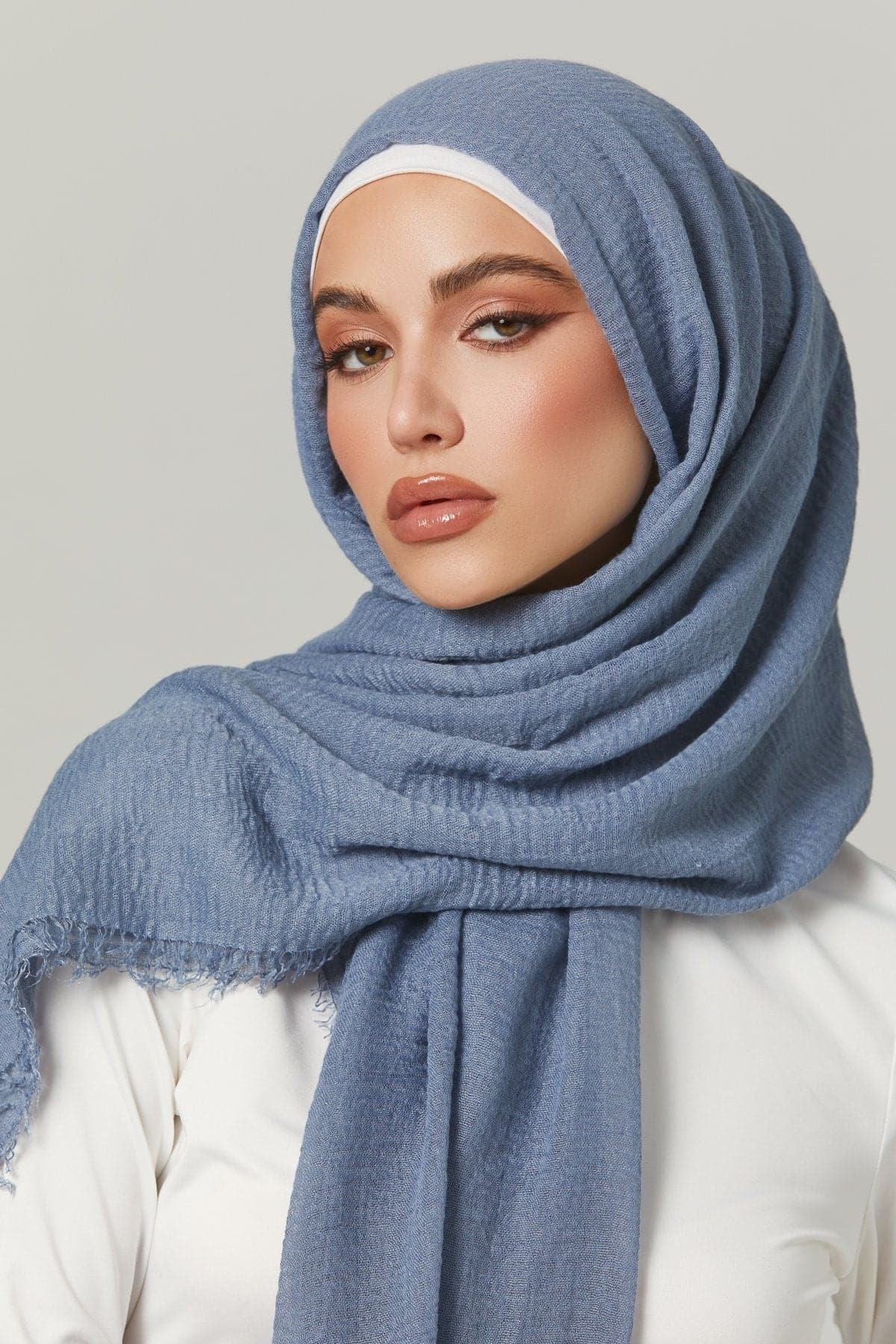 Everyday Cotton Crinkle Hijab- Empower - Zahraa The Label
