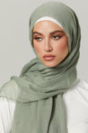 Everyday Cotton Crinkle Hijab- Flourish - Zahraa The Label