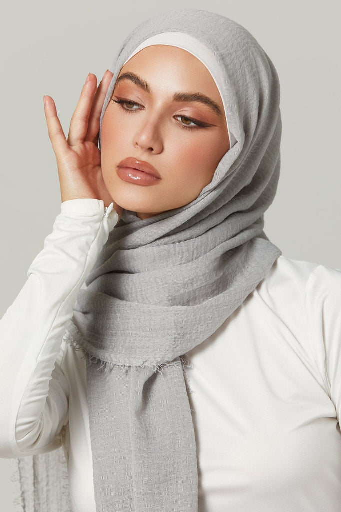 Everyday Cotton Crinkle Hijab- Respect - Zahraa The Label