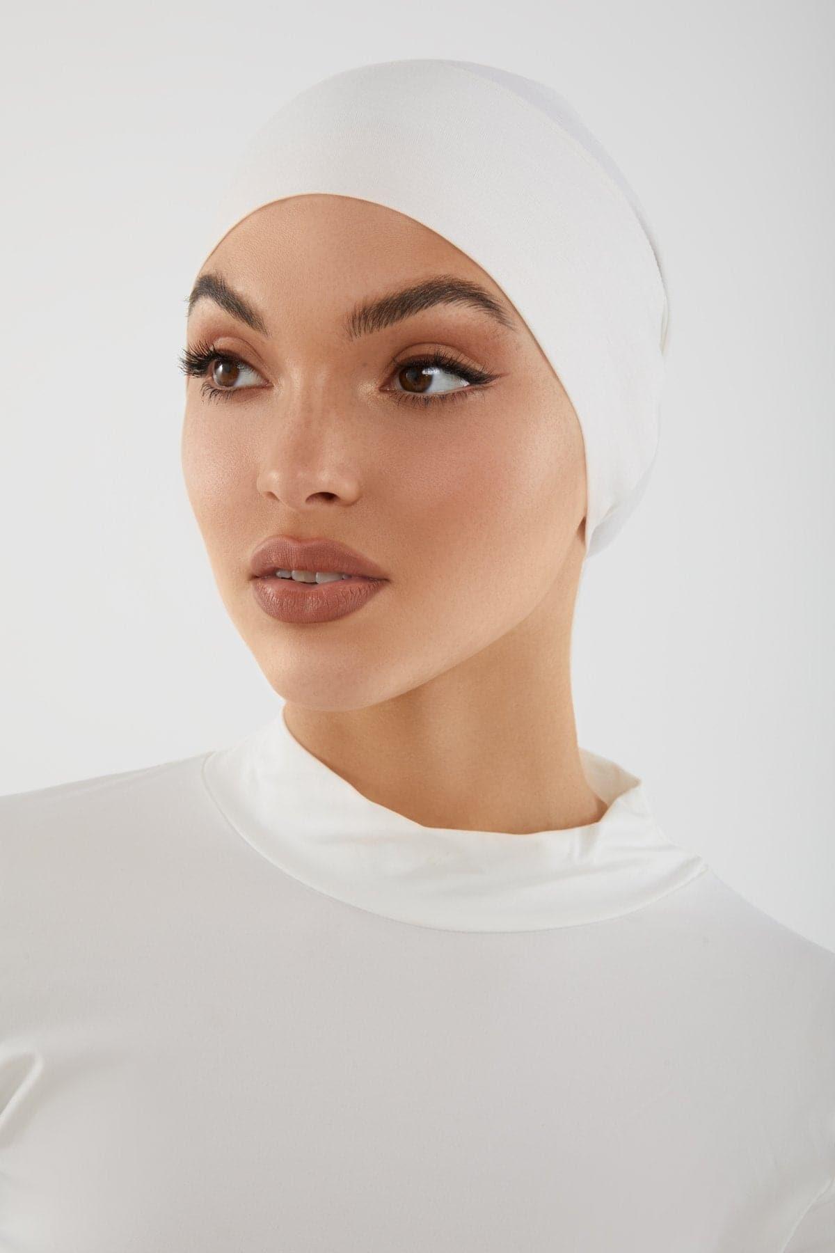 Luxury Bamboo Jersey Hijab Undercaps- London Fog - Zahraa The Label