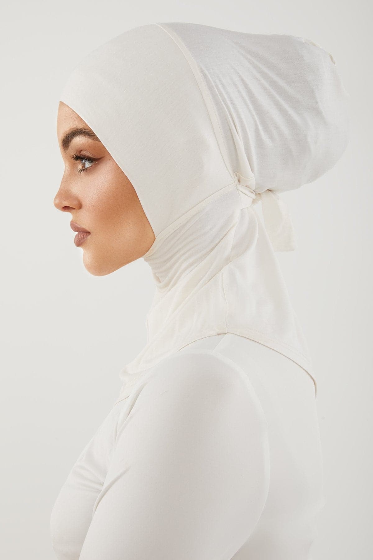 Fatima Neck Cover Hijab- Gardenia - Zahraa The Label