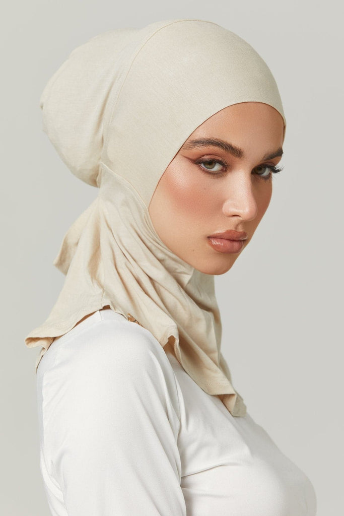 Fatima Neck Cover Hijab - Nude - Zahraa The Label