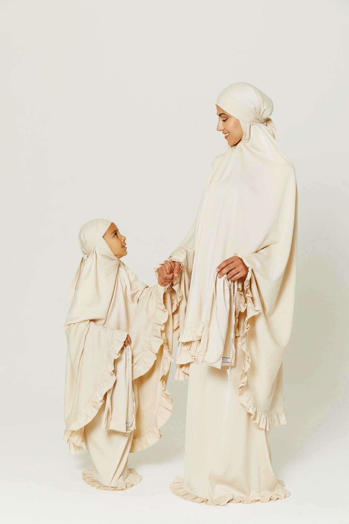 Iman Two Piece Prayer Set- Nude - Zahraa The Label