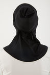 Lila Neck Cover Hijab-Black - Zahraa The Label