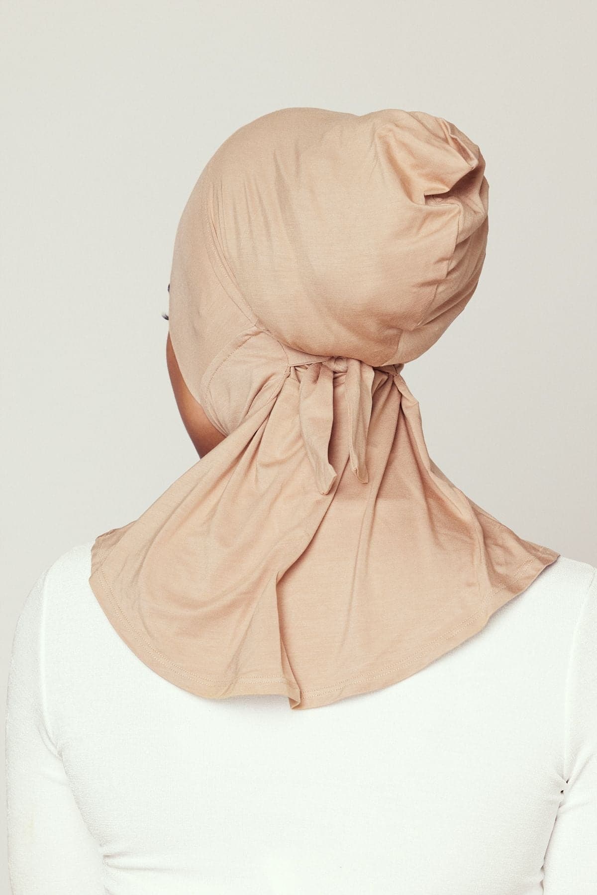 Lila Neck Cover Hijab-Caramel - Zahraa The Label