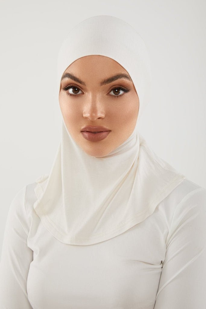 Lila Neck Cover Hijab- Gardenia - Zahraa The Label