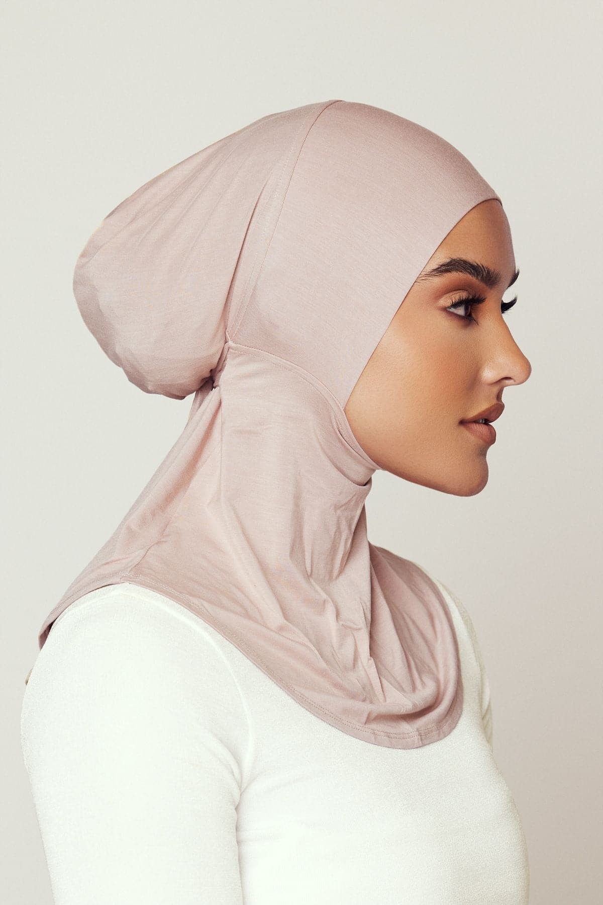 Lila Neck Cover Hijab-Latte - Zahraa The Label