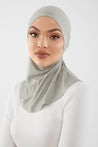 Lila Neck Cover Hijab- London Fog - Zahraa The Label