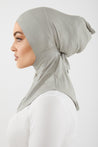 Lila Neck Cover Hijab- London Fog - Zahraa The Label