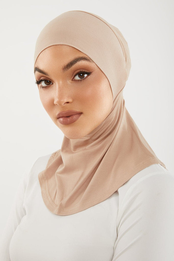 Lila Neck Cover Hijab- Warm Taupe - Zahraa The Label