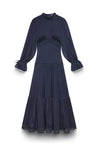 Loren Lace Chiffon Maxi Dress- Denim - Zahraa The Label