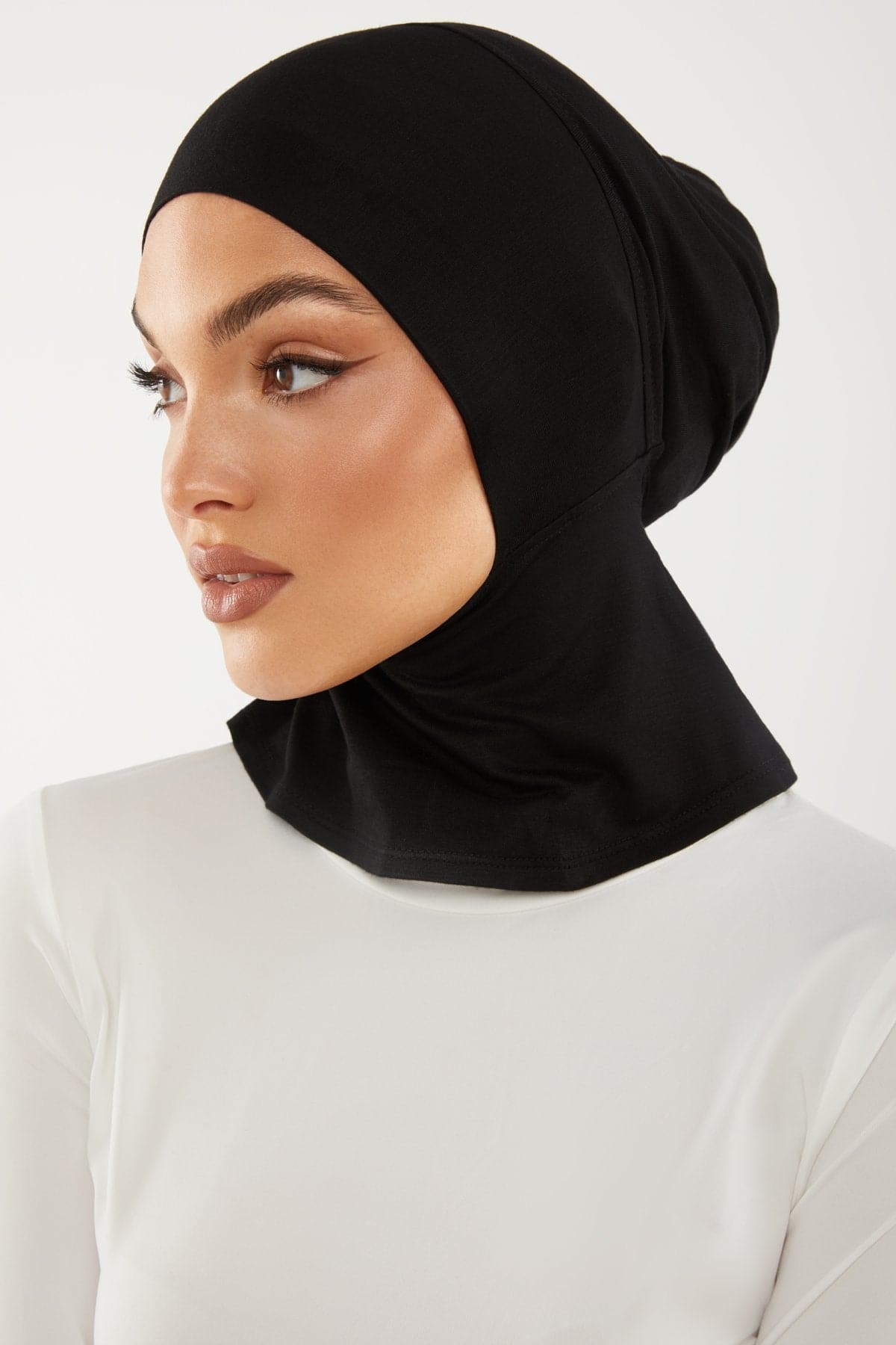 Mia Mini Neck Cover Hijab- Black - Zahraa The Label