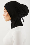 Mia Mini Neck Cover Hijab- Black - Zahraa The Label