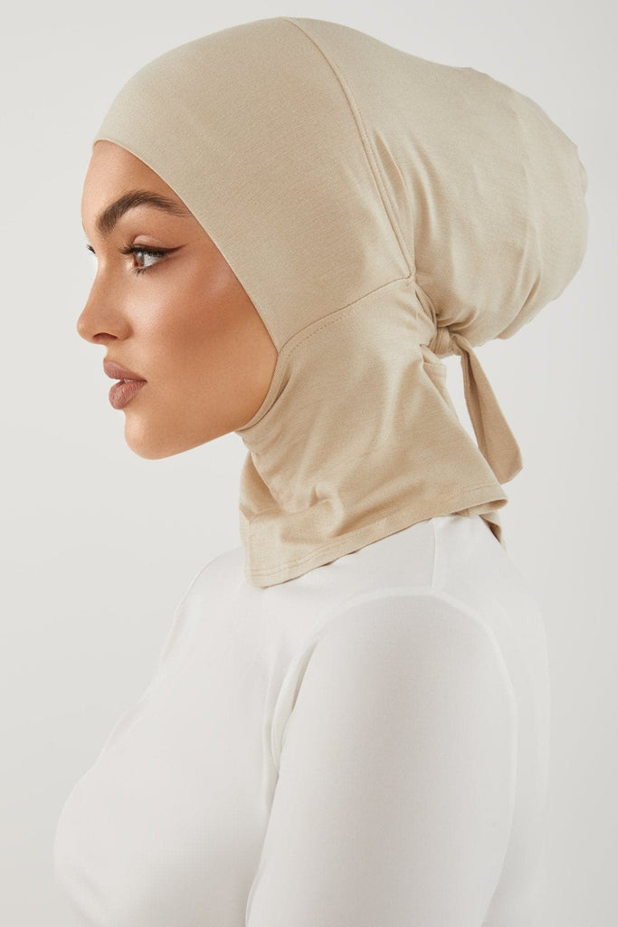 Mia Mini Neck Cover Hijab- Nude - Zahraa The Label