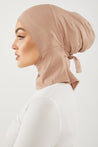 Mia Mini Neck Cover Hijab- Taupe - Zahraa The Label