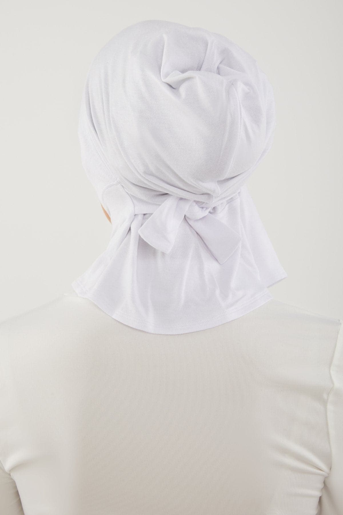 Mia Mini Neck Cover Hijab- White - Zahraa The Label