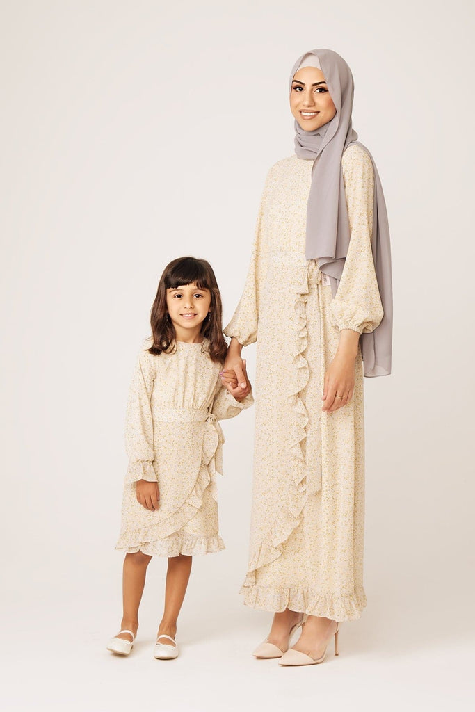 Mila Kids Floral Ruffle Maxi-Iris - Zahraa The Label