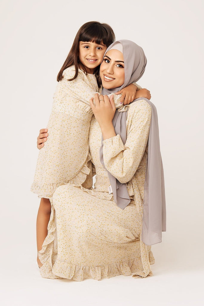 Mila Kids Floral Ruffle Maxi-Iris - Zahraa The Label
