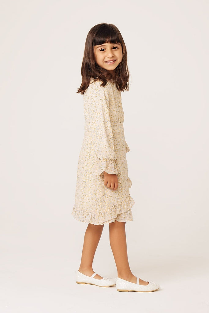 Mila Kids Floral Ruffle Maxi-Iris - Zahraa The Label
