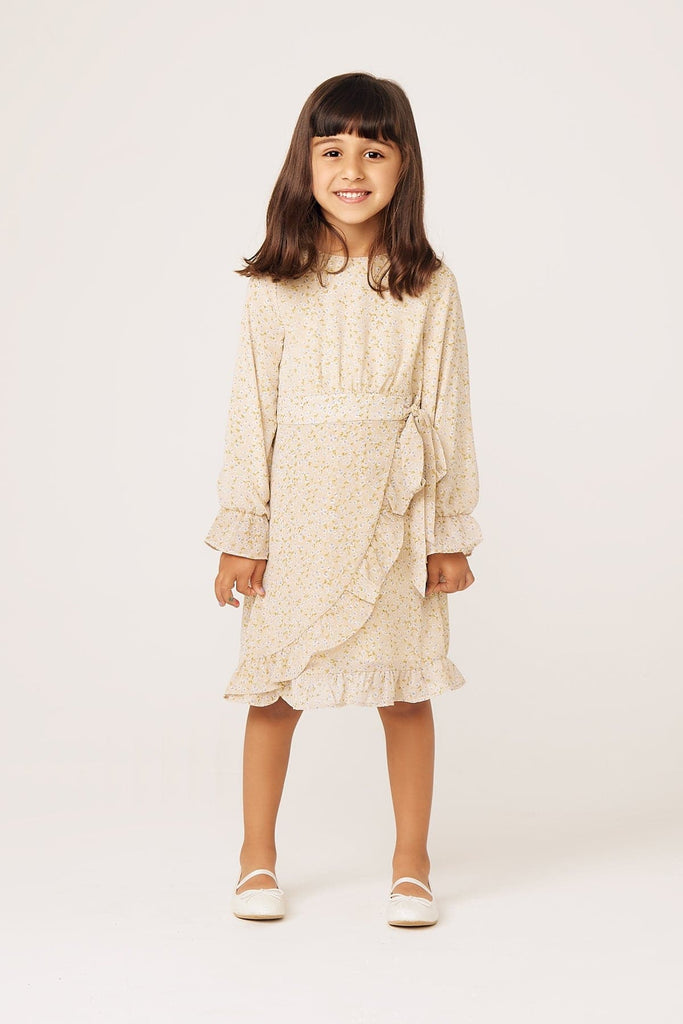 Mila Kids Floral Ruffle Maxi-Iris - Zahraa The Label