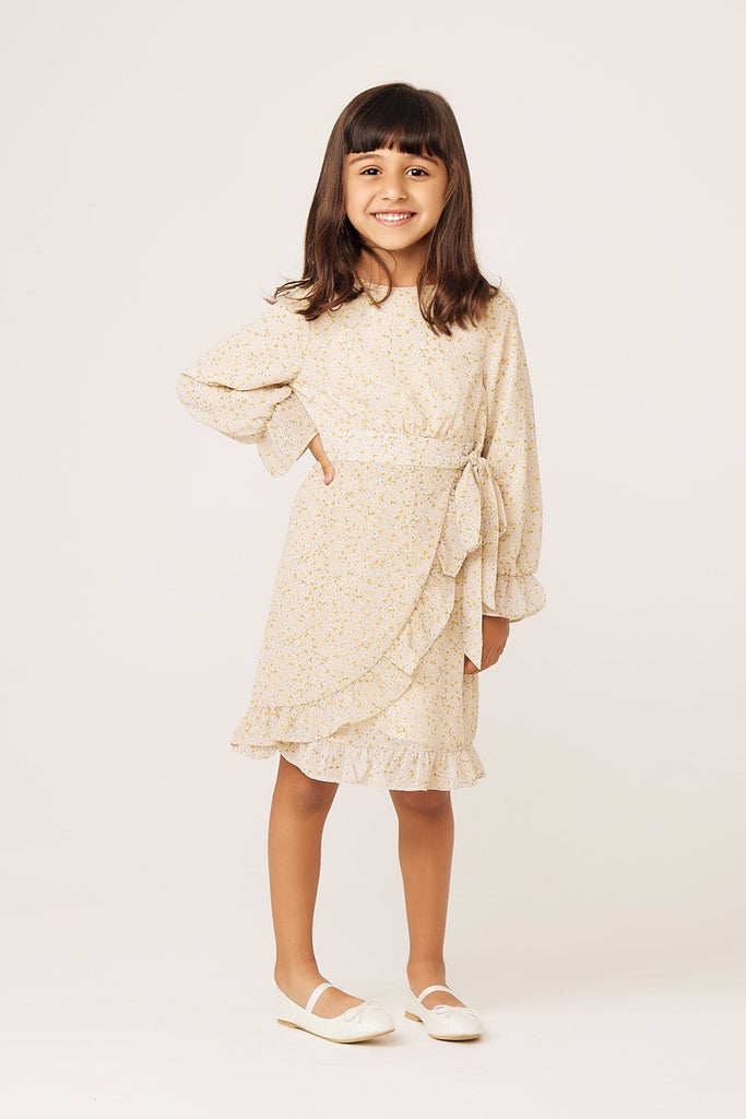 Mila Kids Floral Ruffle Maxi-Iris - Zahraa The Label