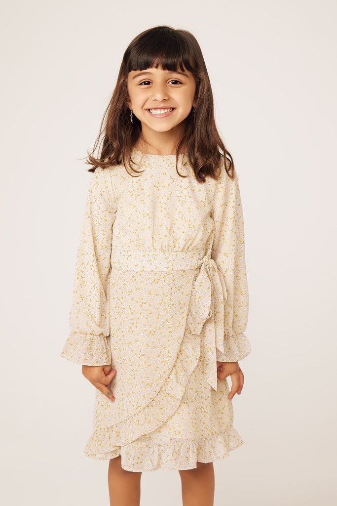 Mila Kids Floral Ruffle Maxi-Iris - Zahraa The Label