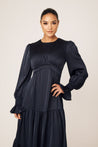 Milena Tiered Smock Maxi Dress French Blue - Zahraa The Label