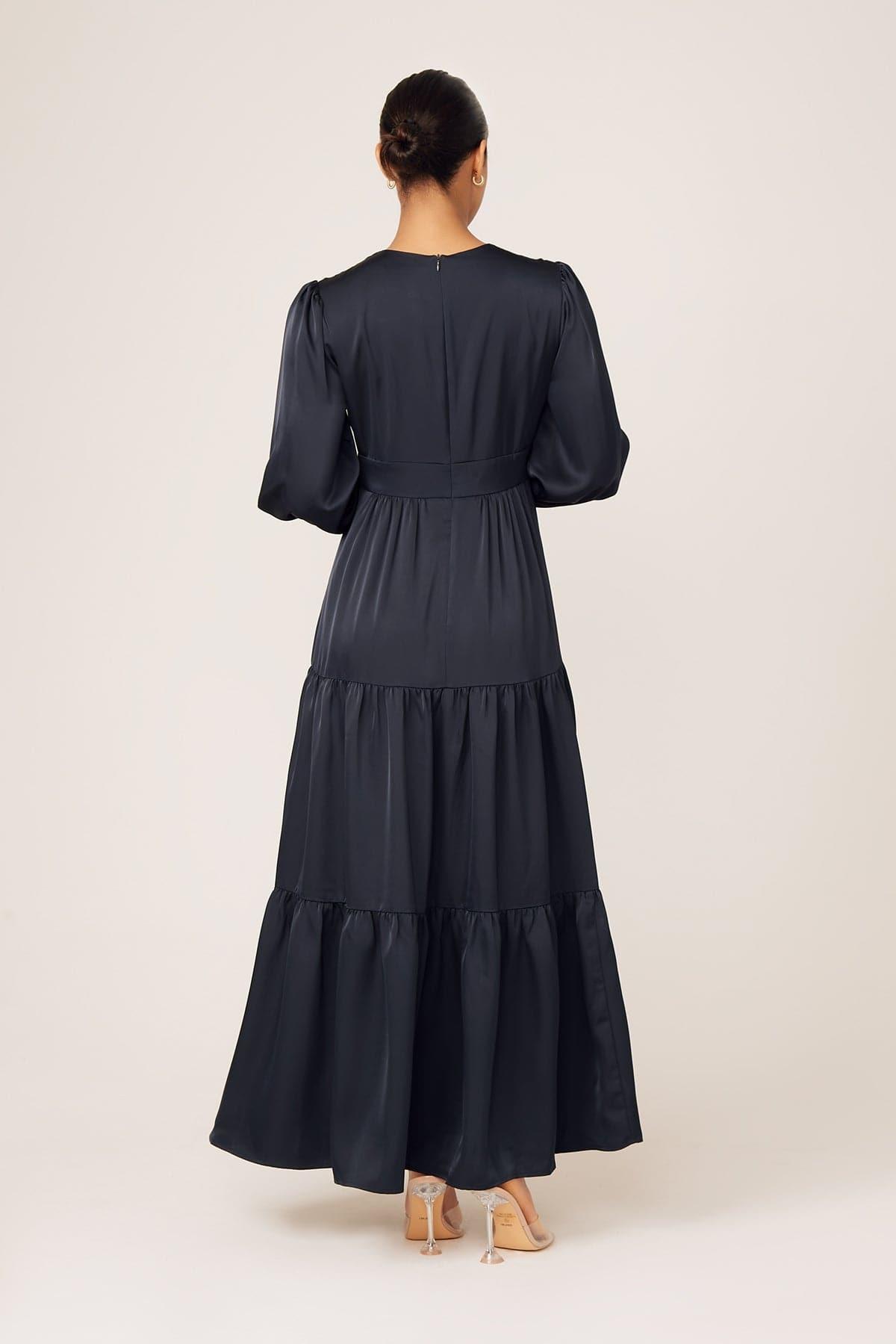 Milena Tiered Smock Maxi Dress French Blue - Zahraa The Label