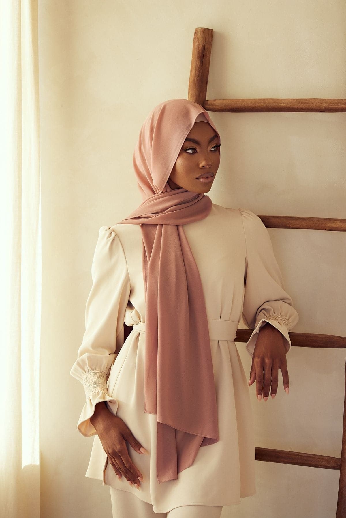 Premium Chiffon Hijab - Blush - Zahraa The Label