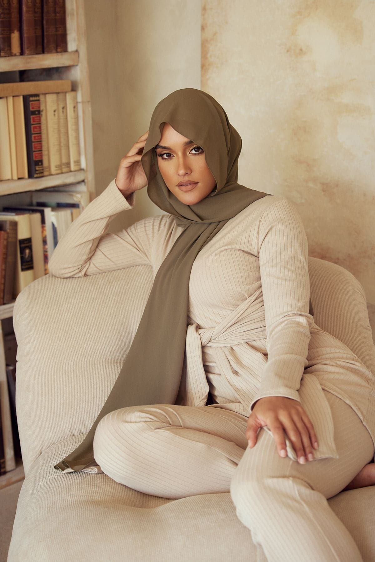 Premium Chiffon Hijab - Coffee - Zahraa The Label