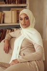 Premium Chiffon Hijab - Cream - Zahraa The Label