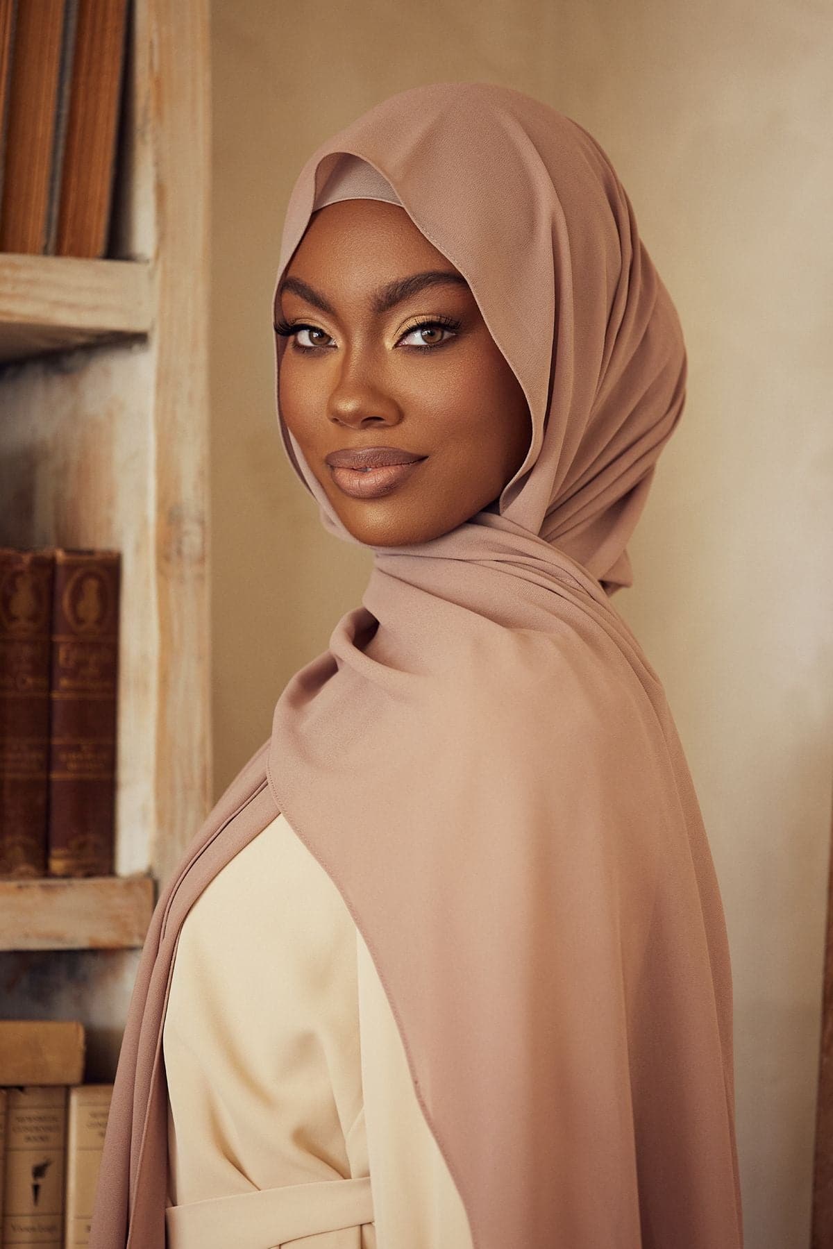 Premium Chiffon Hijab - Khaki - Zahraa The Label