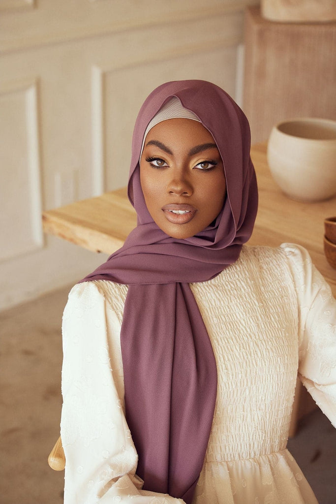 Premium Chiffon Hijab - Mauve - Zahraa The Label