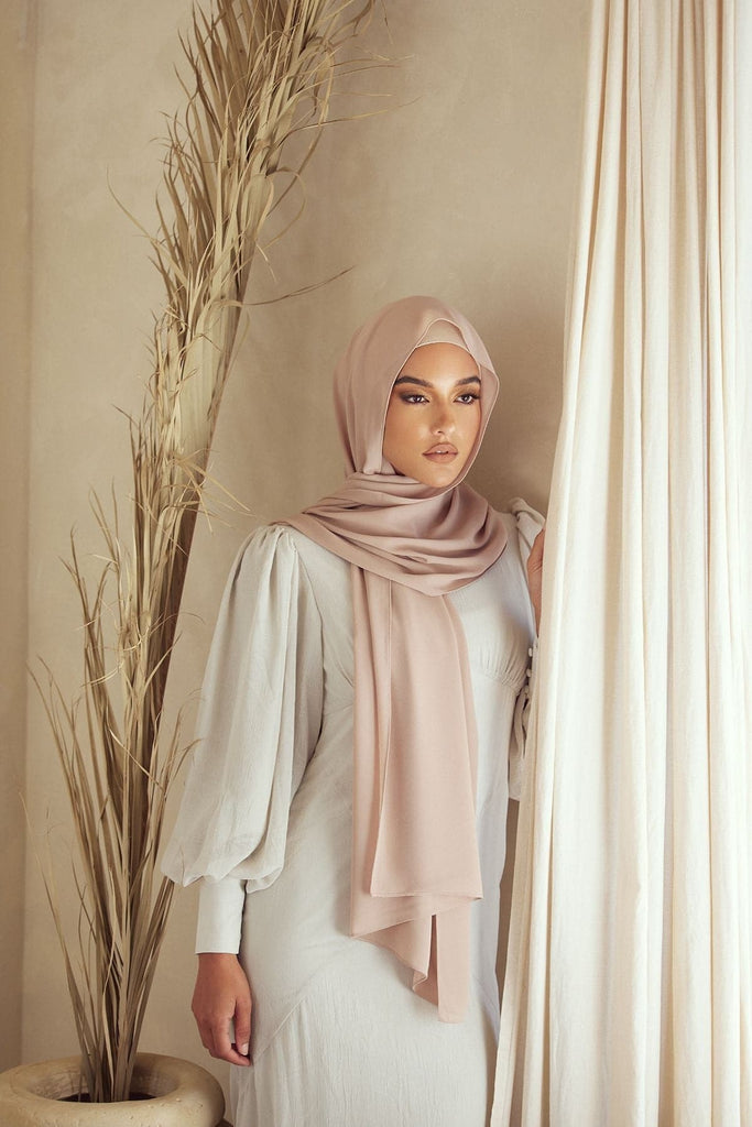 Premium Chiffon Hijab - Modest Nude - Zahraa The Label