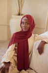 Premium Chiffon Hijab - Rouge - Zahraa The Label
