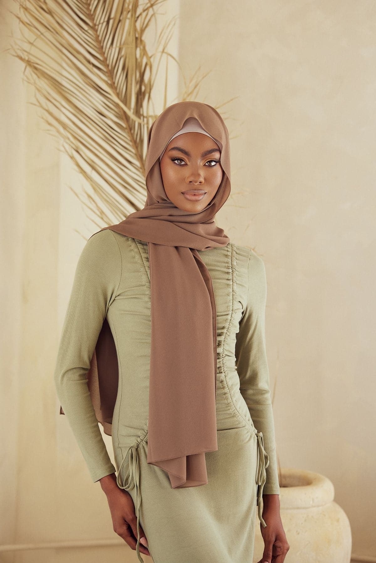 Premium Chiffon Hijab - Walnut - Zahraa The Label