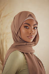 Premium Chiffon Hijab - Walnut - Zahraa The Label