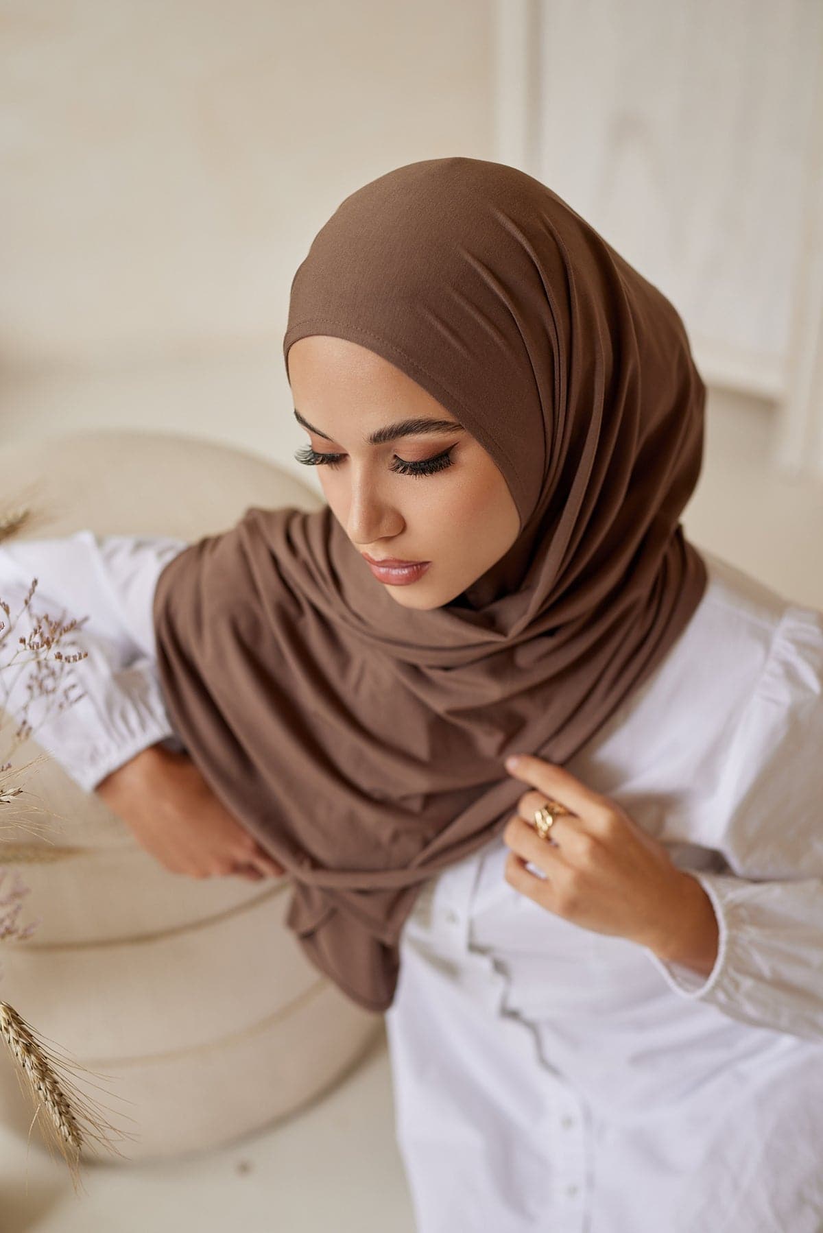 Uddybe Perfervid Macadam Premium Jersey Hijab- Humaira – Zahraa The Label