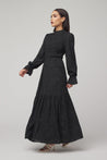 Rama Satin Maxi Dress - Black - Zahraa The Label