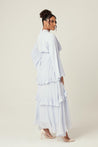 Rihanna Ruffled Smock Maxi Dress - Sky - Zahraa The Label