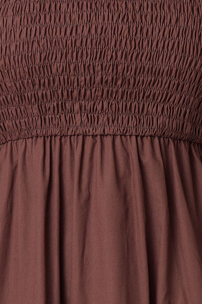 Serena Cotton Maxi Dress - Mocha - Zahraa The Label