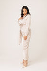 Thalia Ruched Tie Maxi Dress- Sahara - Zahraa The Label
