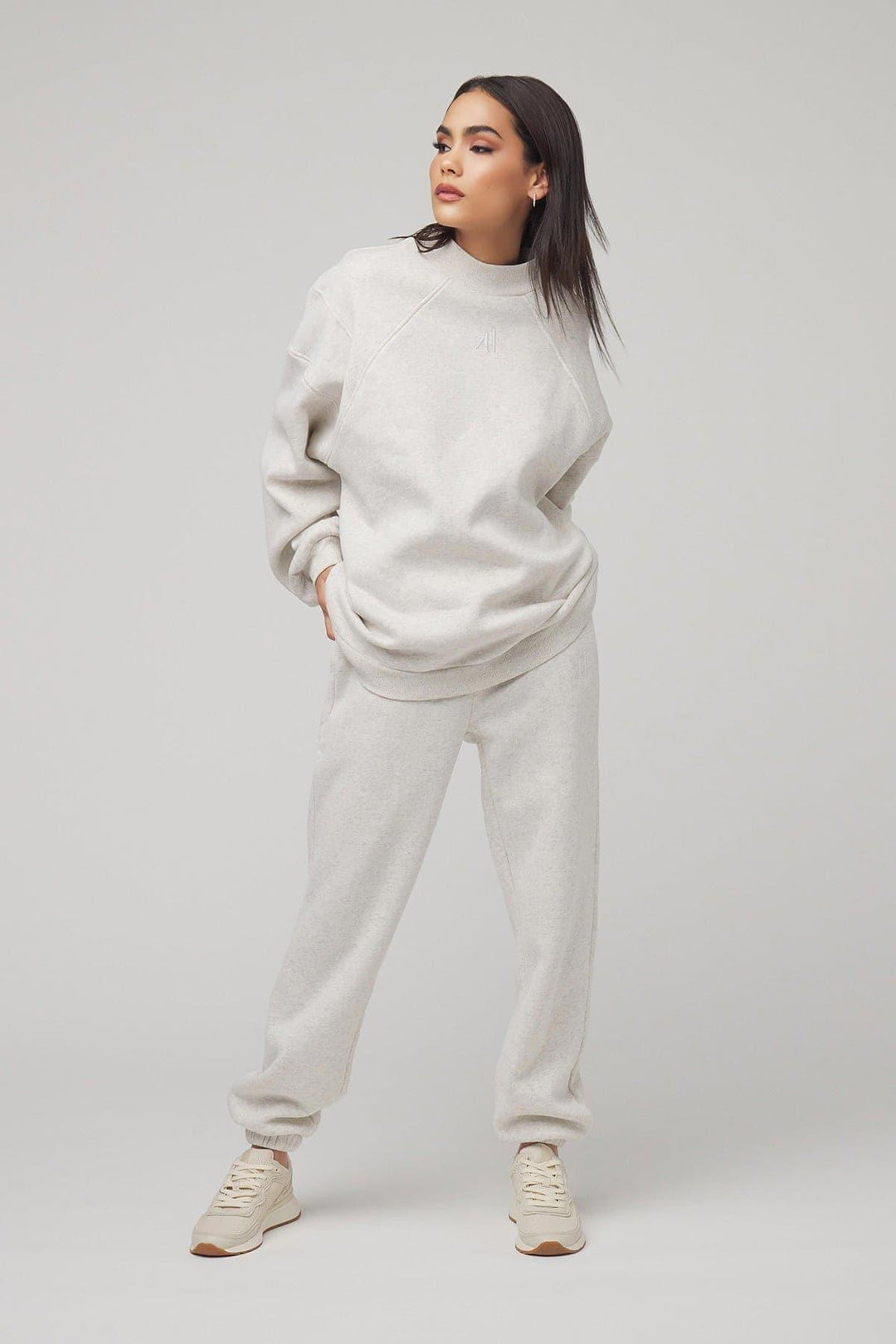 Heather Grey Oversized Sweatshirt main image 1