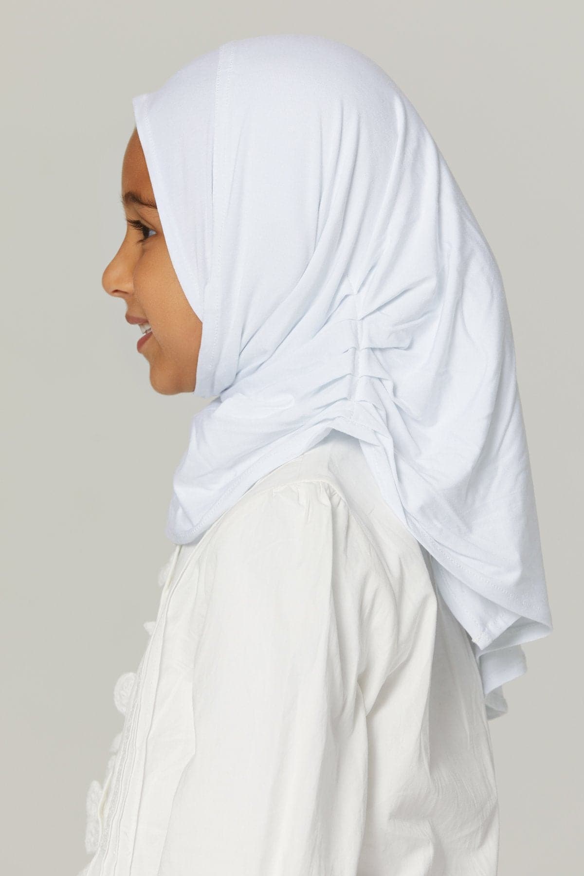 Youth Instant Jersey Hijab - Snow White - Zahraa The Label