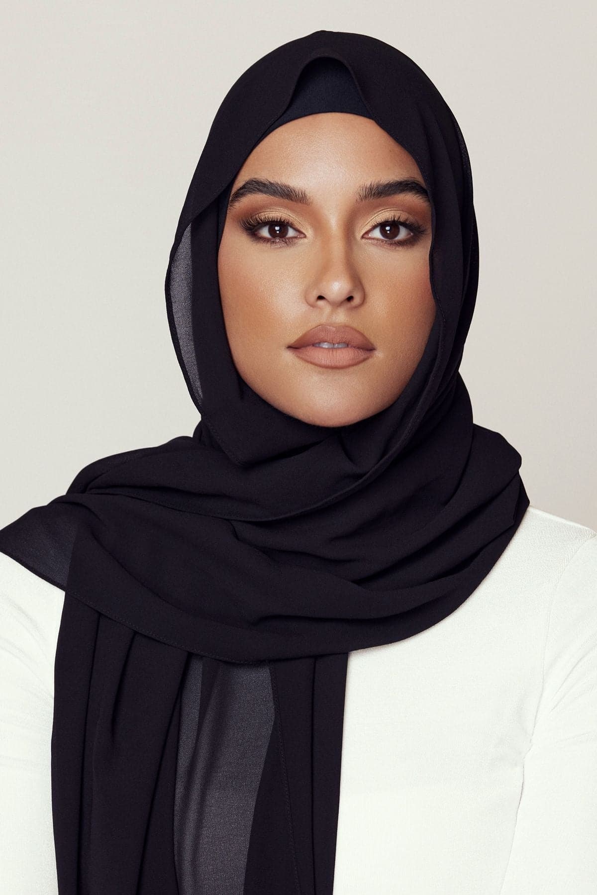 Zahraa Instant Chiffon Hijab- Black - Zahraa The Label