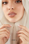 Zahraa Instant Chiffon Hijab- Bone - Zahraa The Label